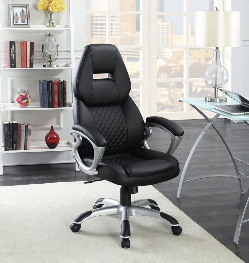 Transitional Black High Back Office Chair image