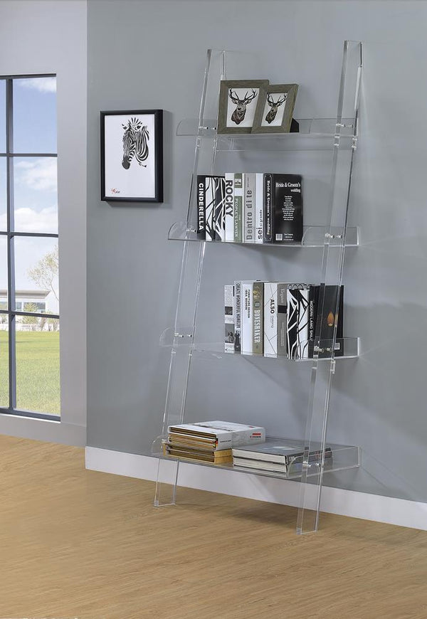 Amaturo Clear Acrylic Ladder Bookcase image