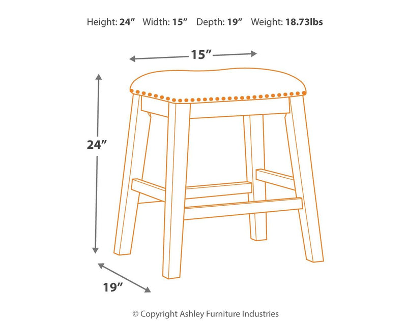 Caitbrook - Counter Height Upholstered Bar Stool (set Of 2)