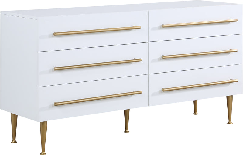 white dresser gold legs Marisol White Night Stand in Bronx, NY