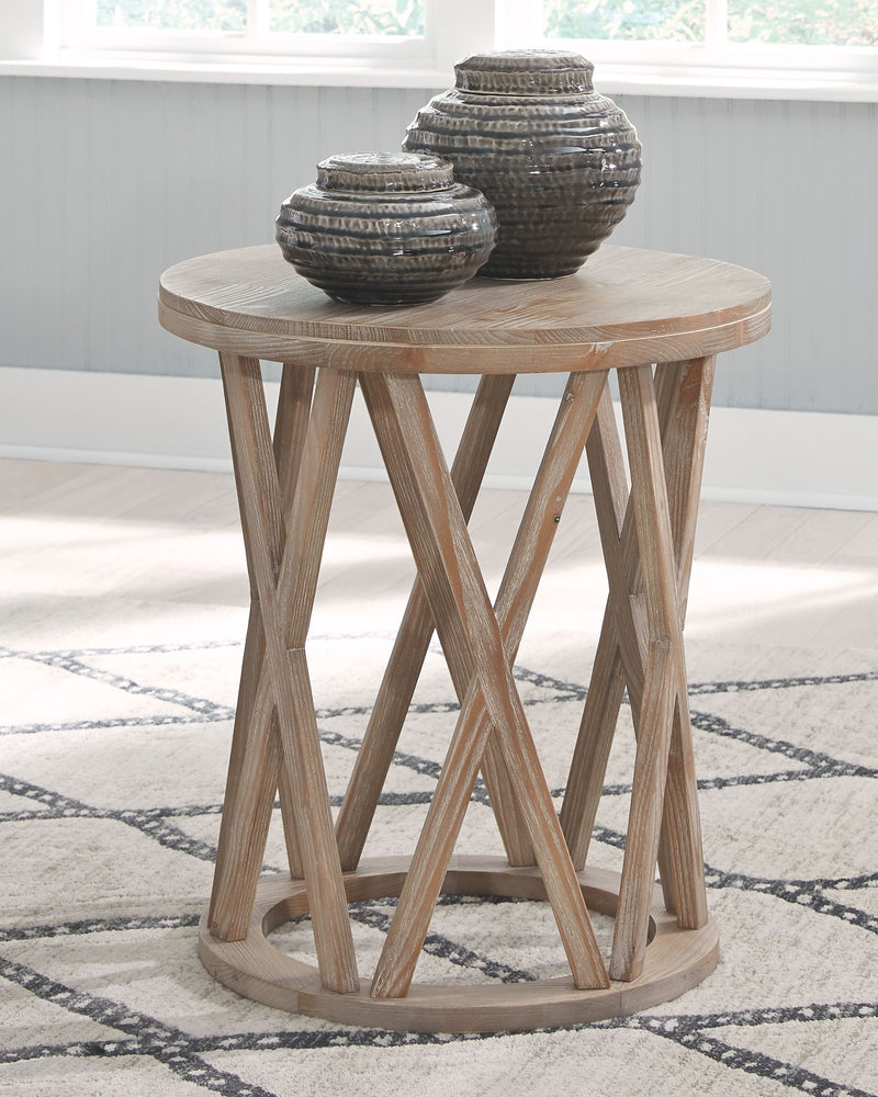 Glasslore - Round End Table