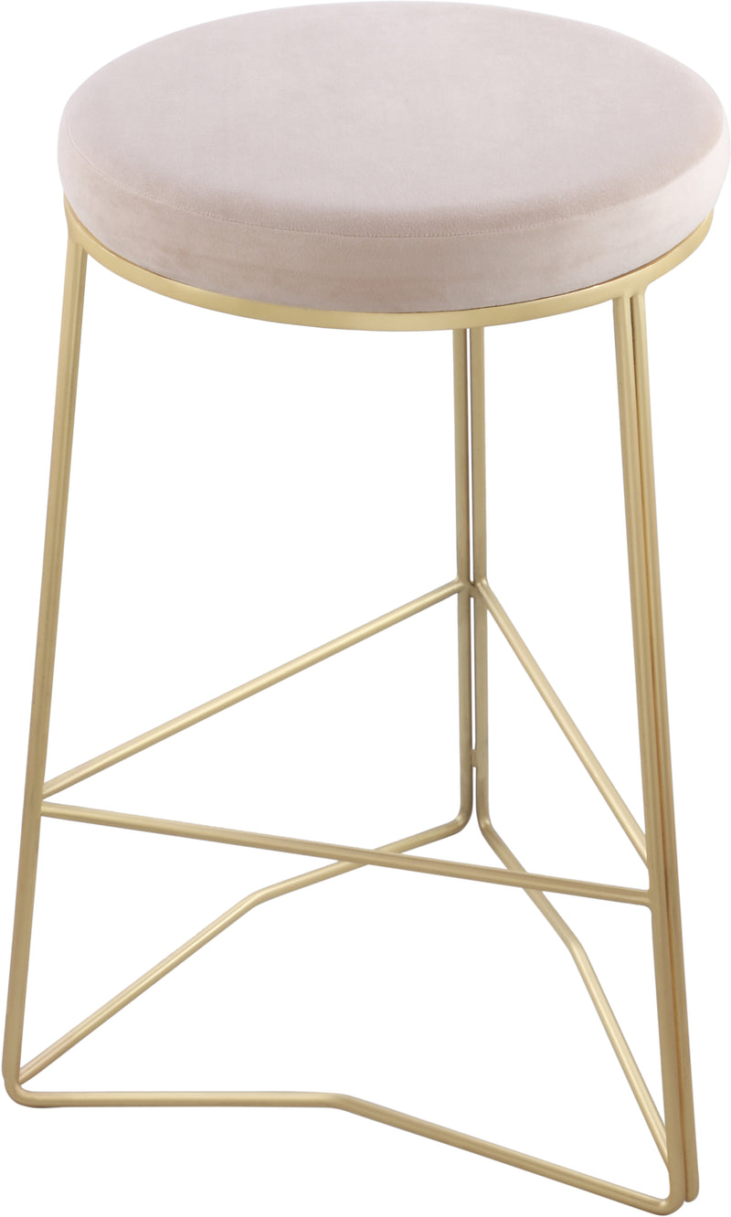 Tres Cream Velvet Counter Stool image