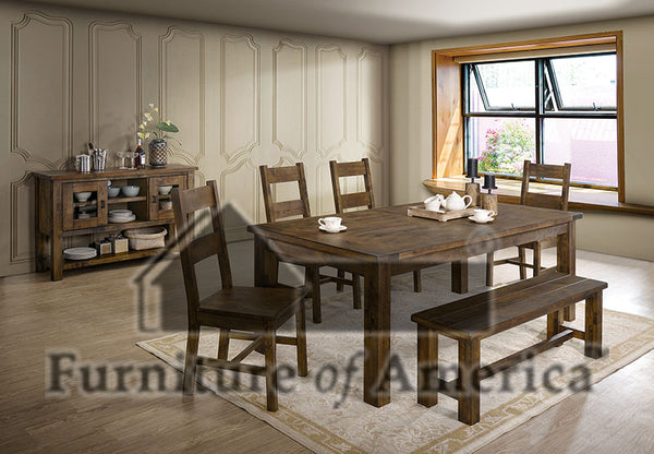Kristen Rustic Oak 7 Pc. Dining Table Set image