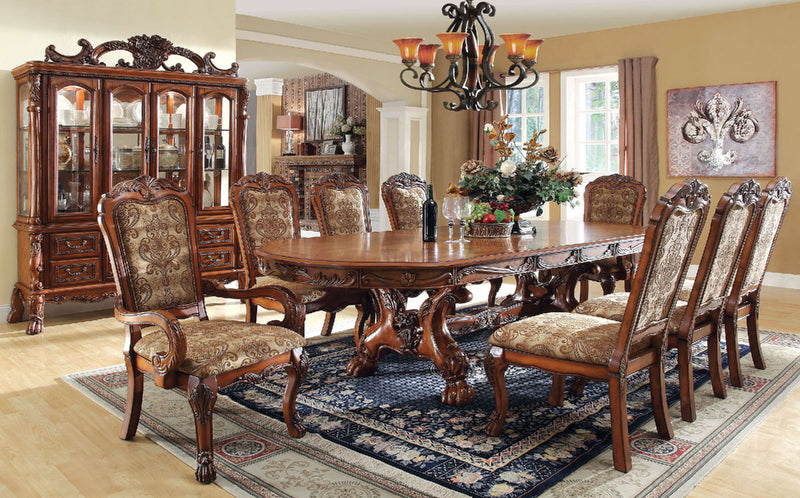 Medieve Antique Oak 9 Pc. Dining Table Set (2AC+6SC) image