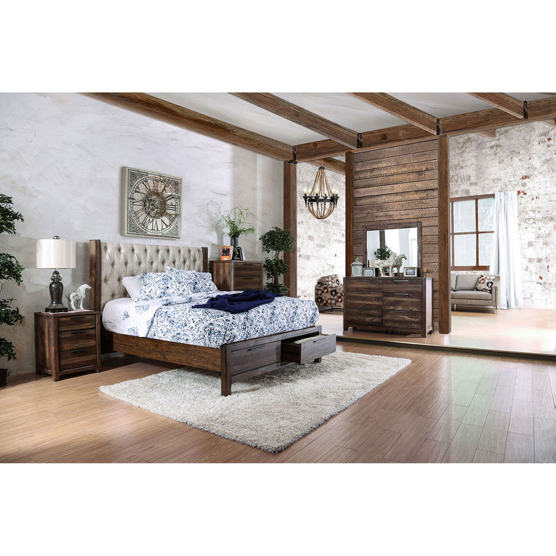 Hutchinson Rustic Natural Tone/Beige 4 Pc. Queen Bedroom Set image