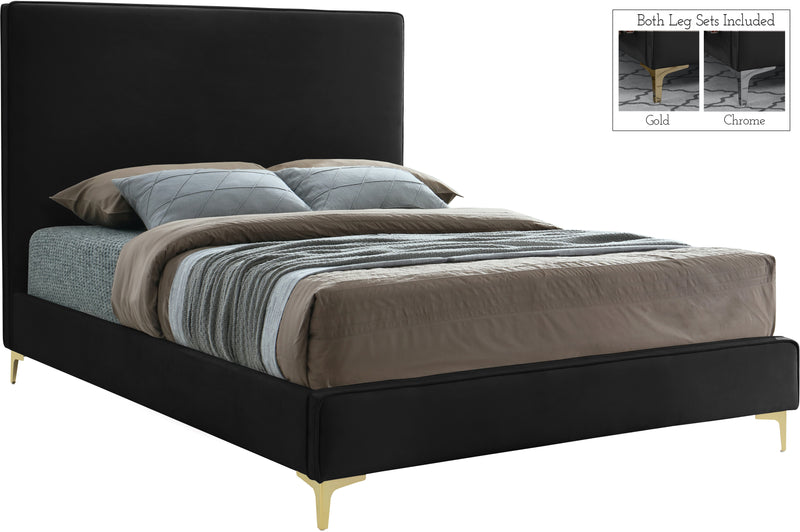 Geri Black Velvet Full Bed image