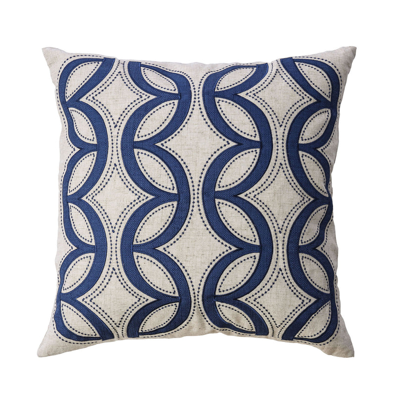 Teri Natural/Indigo 20" X 20" Pillow, Natural & Indigo (2/CTN) image