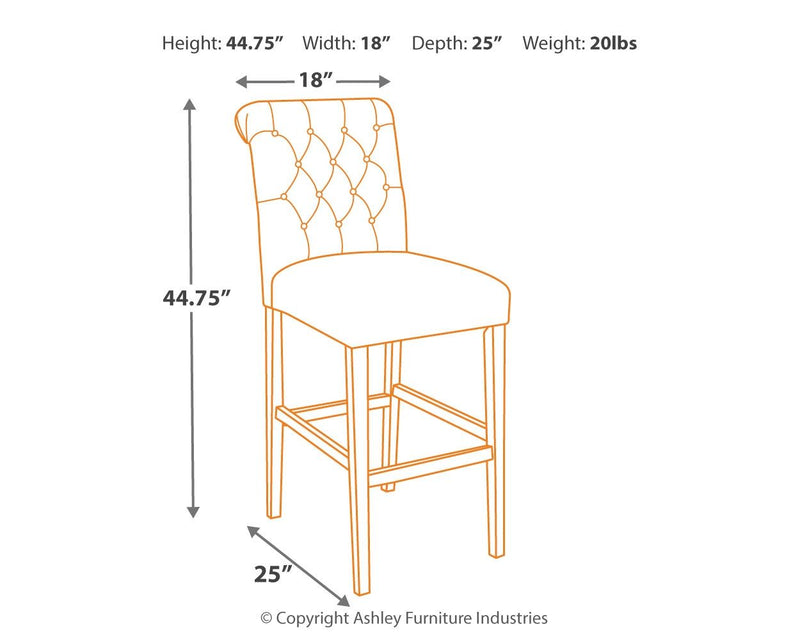 Tripton - Tall Uph Barstool (2/cn)